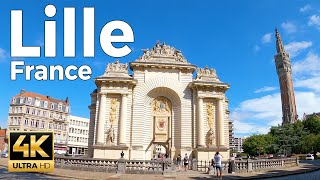 Lille France Walking Tour 4k Ultra HD 60fps – With Captions [upl. by Theis]