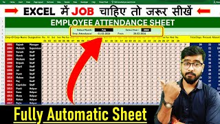 Automated 🔥 Attendance Sheet  Attendance Sheet in Excel  MS Excel [upl. by Erehpotsirhc]