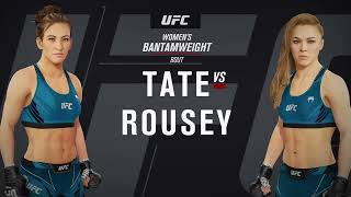 Tate vs Rousey  UFC 4  Please Like Subcribe and Share [upl. by Fokos]