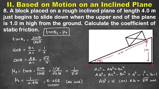 Based on Motion on an Inclined Plane  Problem 8 11thphysics ncertphysics iscphysics jee neet [upl. by Alikam835]