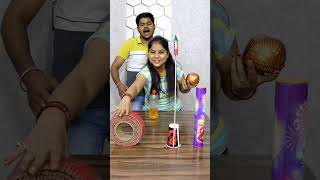 Mr Beast💵 Gola Sky Rocket Ladi Mix Crackers Challenge 😲  shorts crackers2024 diwali2024 viral [upl. by Eeralih]