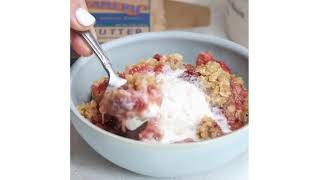 Easy Cook  Strawberry rhubarb crisp  Recipe of the Day [upl. by Cleodell]