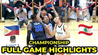 Championship Game  Strong Group PH vs Al Riyadi Lebanon Full Game Highlights [upl. by Aniroz]