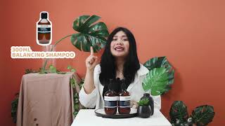 PRODUK LOKAL DI PAKAI HOTEL BINTANG 5  REVIEW SENSATIA BOTANICALS BALANCING SHAMPOO [upl. by Alamaj948]