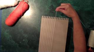 Weaving Part 1 Dressing a Cardboard Loom [upl. by Wilcox]