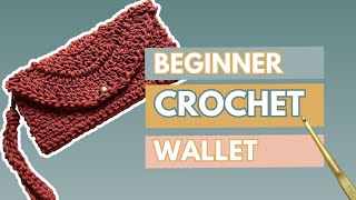 Easy crochet wallet for beginners  Crochet wristlet tutorial 🙌🏻 beginnercrochet [upl. by Polloch]