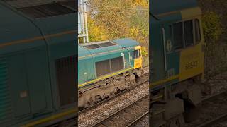 4L41 Class 66543 passes Motts Lane Footbridge for Basford Hall Yard Fl [upl. by Yun]