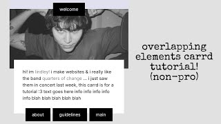tutorial on this overlapping elements nonpro carrd  © rncfts [upl. by Colin]