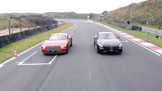 Bentley Continental GT W12 vs MercedesAMG S 65 Coupé  TopGear Dragrace [upl. by Dorraj406]