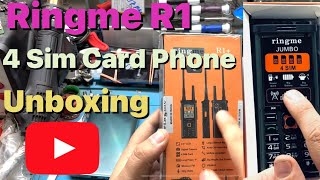 Ringme R1 plus Phone  Four Sim card Slot Phone Unboxing [upl. by Aihsined]