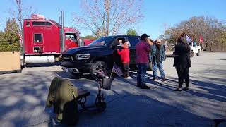 Convoy of Honor getting ready for Ozark Mountain Christmas in Erwin TN [upl. by Ikcir]