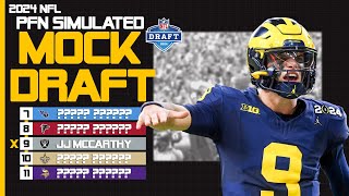 Reacting To Updated Fully Simulated PFN Mock Draft 30  RAIDERS TRADE UP FOR JJ MCCARTHY [upl. by Irami]