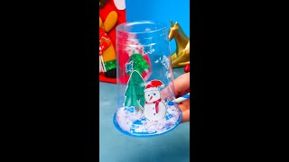 How to Make a Snow Globe ❄️☃️🌲 Easy Christmas DIY Craft [upl. by Eednyl489]