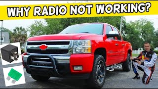 CHEVROLET SILVERADO WHY RADIO DOES NOT WORK 2006 2007 2008 2009 2010 2011 2012 2013 [upl. by Aleicarg]