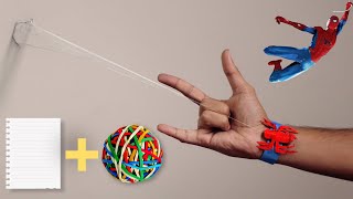 How to make Easy SPIDER MAN Web Shooter With PAPER And RUBBER BAND [upl. by Ecinuahs]