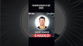 Unsold players in ipl 2025  Ipl auction 2025  ipl iplauction2025 [upl. by Meurer]