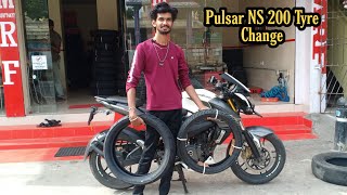 Pulsar NS 200 MRF Tyre Change  Peter Vlogs Tamil [upl. by Ozzie783]