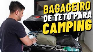 Bagageiro de teto para carro hatch 360 litros Meus equipamentos de camping [upl. by Aitsirk814]