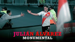 Los 3 goles de Julián Álvarez a San Lorenzo 🔥 CÁMARA EXCLUSIVA [upl. by Atnad]