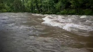 Chattahoochee River swells in Helen Georgia after Hurricane Helene [upl. by Duarte]