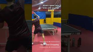 Table Tennis Backhand chopping with Short Pimple Victas Spectol S1 [upl. by Lati]