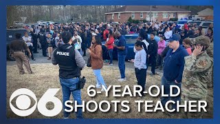 Police 6yearold student shoots teacher [upl. by Neelie690]