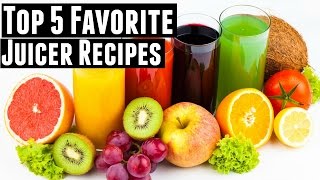 My 5 favorite juicer recipes for ENERGY  Green Juice Fruit Juice amp Vegetable Juice [upl. by Peugia779]