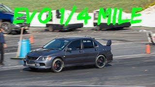 Evo 9 Stock Turbo 14 Mile [upl. by Enitsirt]