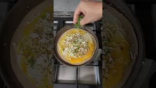 Double egg omelette pizza paratha shortsfeed breakfast ytshorts youtubeshorts [upl. by Rainer]