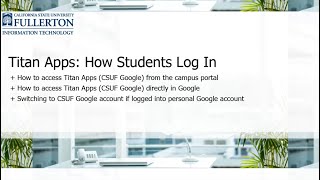 CSUF Titan Apps How Students Log In [upl. by Acenom]