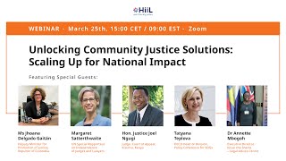 Unlocking Community Justice Solutions Scaling up for National Impact [upl. by Prendergast]