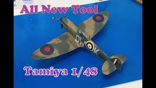 Building the Brand new Tamiya 148 Spitfire MK 1 step by step New tool [upl. by Sterrett114]