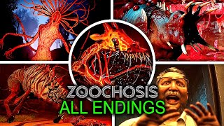 Zoochosis  ALL Endings 1212 4K 60FPS Showcase [upl. by Holtorf]