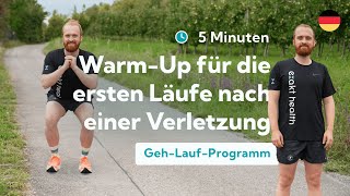 Aufwärmen Laufen nach Verletzung  6 Minuten Aufwärmroutine [upl. by Eenet167]