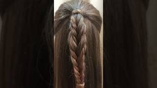 Beautiful half ponytail with double side khajuri choti hairstyle youtube youtubeshorts viralshort [upl. by Repsag]