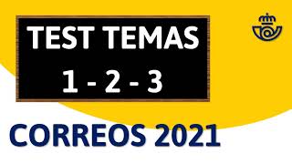 REPASO 📚 Test Tema 1 2 3 │ Oposiciones Correos 2021 [upl. by Enelyw]