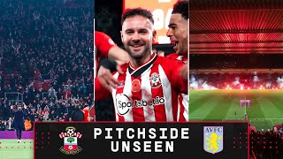 PITCHSIDE UNSEEN Southampton 10 Aston Villa  Premier League [upl. by Frieder]