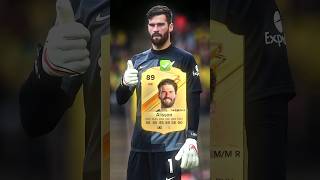 alisson football fifa24 footballshorts fc24 rating playerratings fifa brazilfootball [upl. by Eeb]