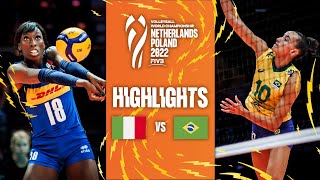 🇮🇹 ITA vs 🇧🇷 BRA  Highlights Phase 2 Womens World Championship 2022 [upl. by Ybbed]