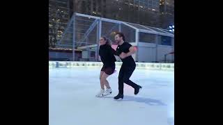 “With or Without You” Kaitlin Hawayek amp Jean Luc Baker skate to U2 in Bryant Park [upl. by Akaya]