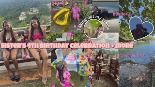 My sister’s 4th birthday celebration  more taking out my braids chit chat pool river etc [upl. by Los]