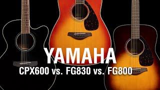 Yamaha CPX600 vs FG830 vs FG800 [upl. by Repmek]