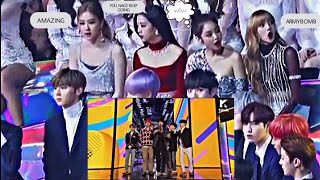 BLACKPINK REACTION TO BTS SPEECHTOP 10MMA 2018 [upl. by Alexandrina]