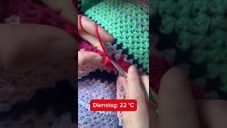 Schon ein halbes Jahr ist rum 😳☀️ häkeln handarbeit diy wolle temperaturdecke [upl. by Soo]