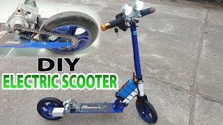 Build A Electric Scooter With Starter Motor Motorcycle and 775 Motor [upl. by Aldos]