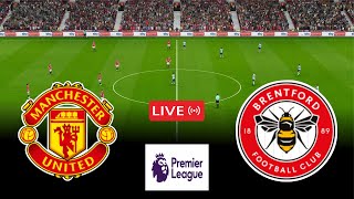 🔴Manchester United vs Brentford LIVE⚽Premier League 2024  videogame simulators [upl. by Yllod]