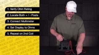 Subwoofer Tech Testing a Dual Voice Coil Sub with a Multimeter [upl. by Borchers]