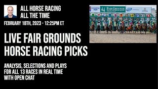 Live Fair Grounds Horse Racing Picks  Analysis Selections Plays and Open Chat for All 13 Races [upl. by Profant80]