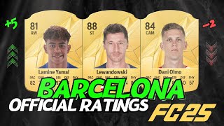 ✅ Barcelona Official Player FC 25 Ratings 🔥 EA FC 25 😱 ft Yamal Lewandowski Dani Olmo [upl. by Ardnaik960]