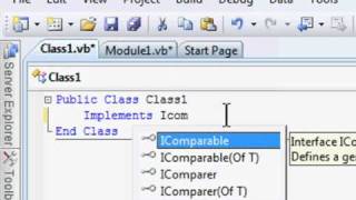 Implementing Interfaces with Visual Studio 2010 Visual Basic or Visual C [upl. by Ettezil]